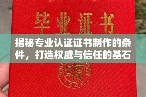 万宁揭秘专业认证证书制作的条件，打造权威与信任的基石