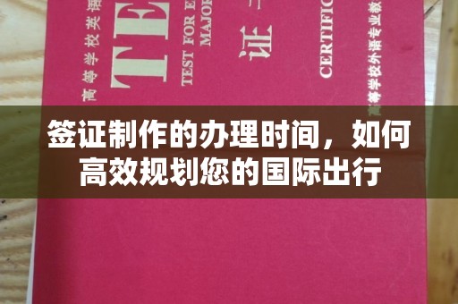 万宁签证制作的办理时间，如何高效规划您的国际出行
