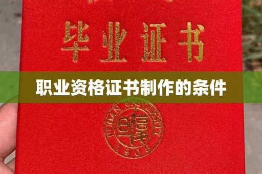 万宁职业资格证书制作的条件